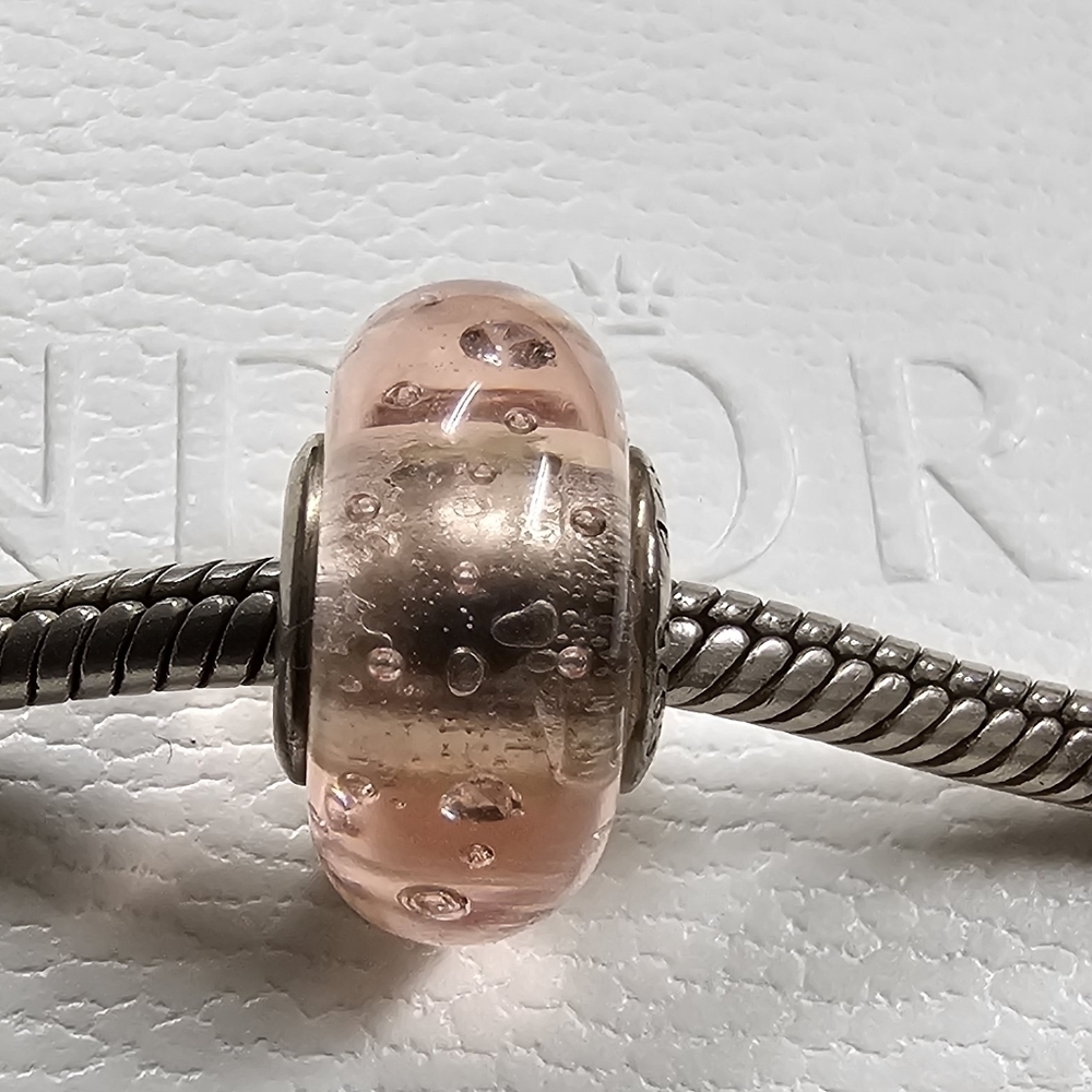 PANDORA Pink Effervescence Murano Glass Bead Charm